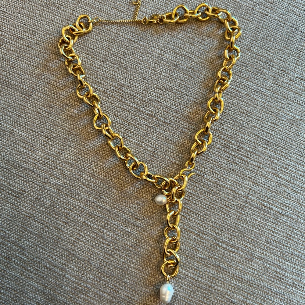 🛍SALE🛍 Freshwater Pearl Chunky Chain Necklace